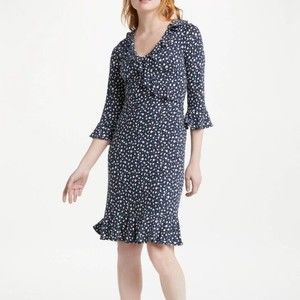 BODEN Michaela Jersey Dress Daisy Navy Blue Womens Size 6 NWT